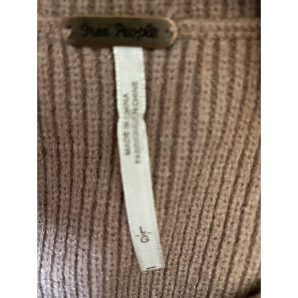 Free People Softly Structured Oversized Tunic Turtleneck Ribbed Sweater Large - Picture 5 of 13